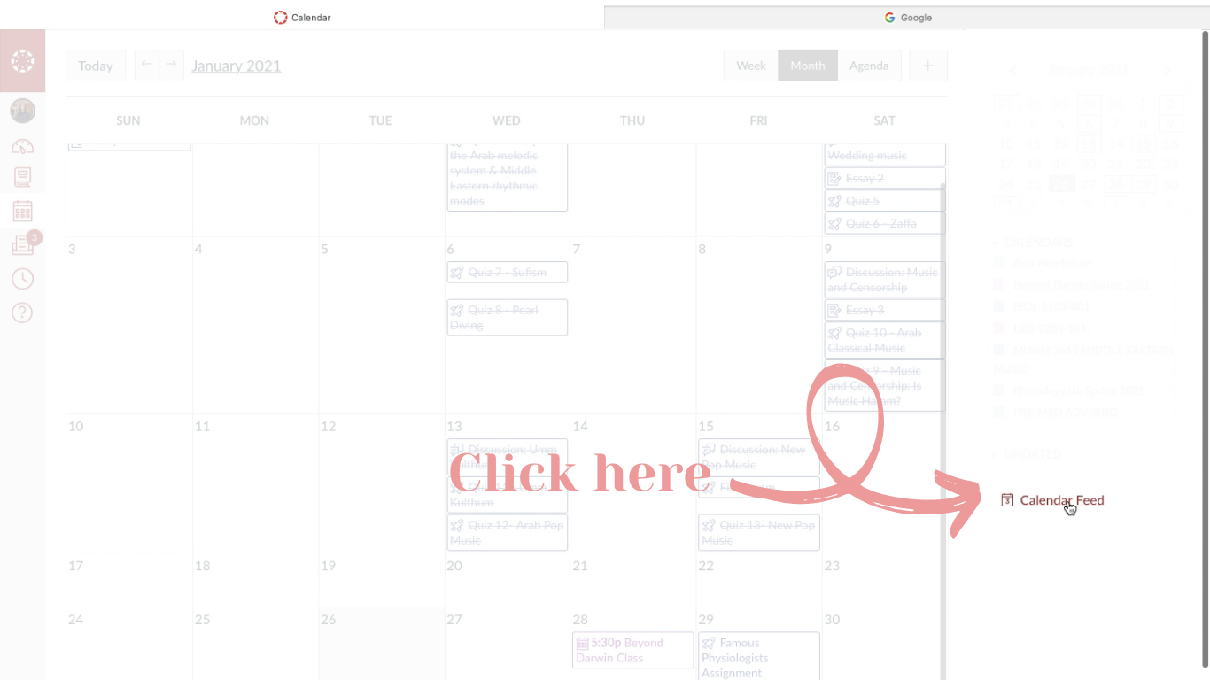 How To Sync Canvas Calendar to Google Calendar ania ¨̮